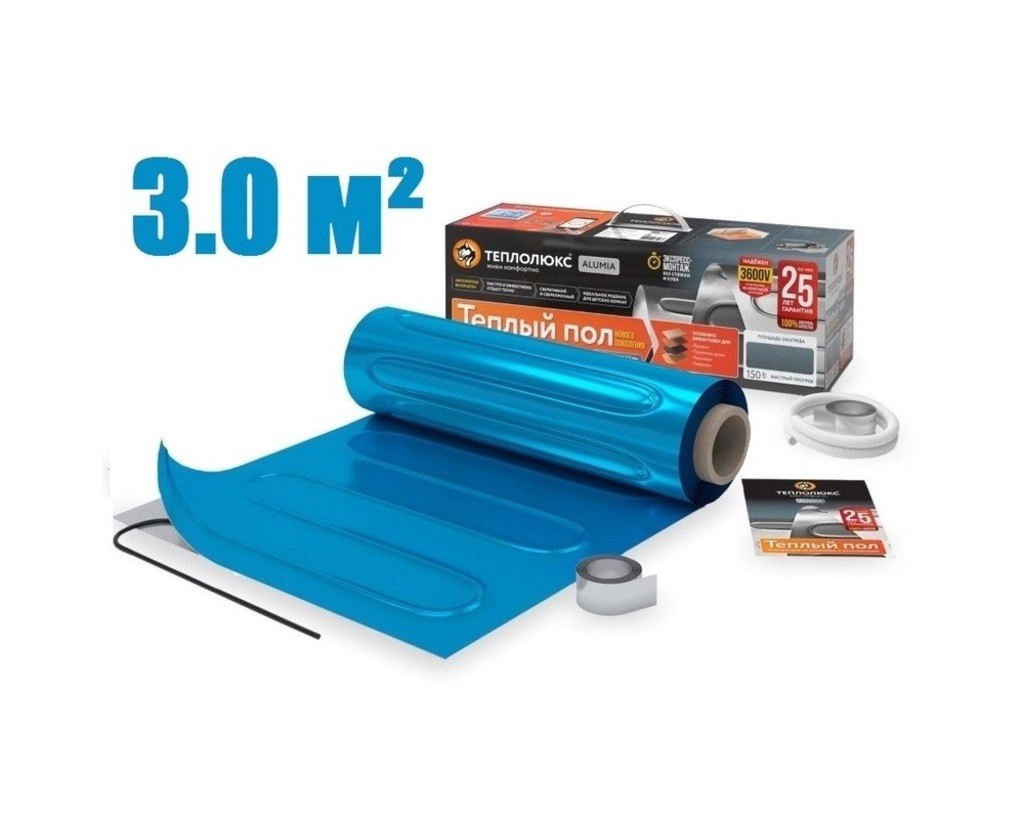 Нагревательный мат "Теплолюкс" Alumia 450 Вт/3,0 кв.м