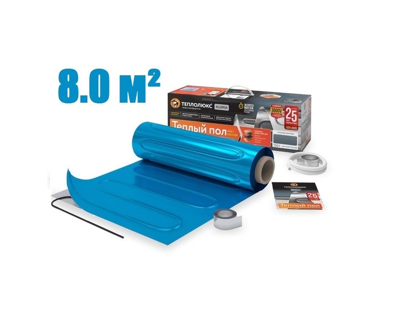 Нагревательный мат "Теплолюкс" Alumia 1200 Вт/8,0 кв.м
