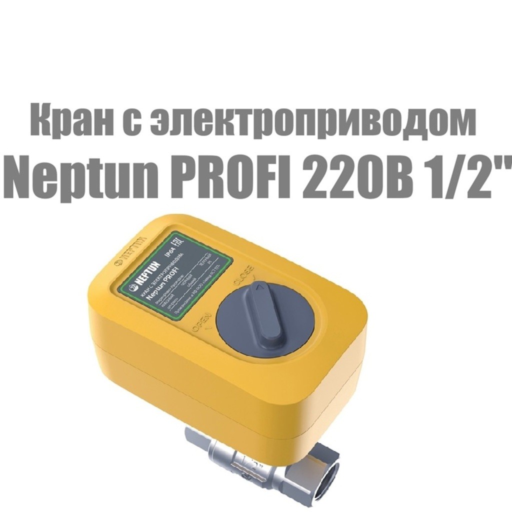 Кран с электроприводом Neptun Profi 220В 1/2"