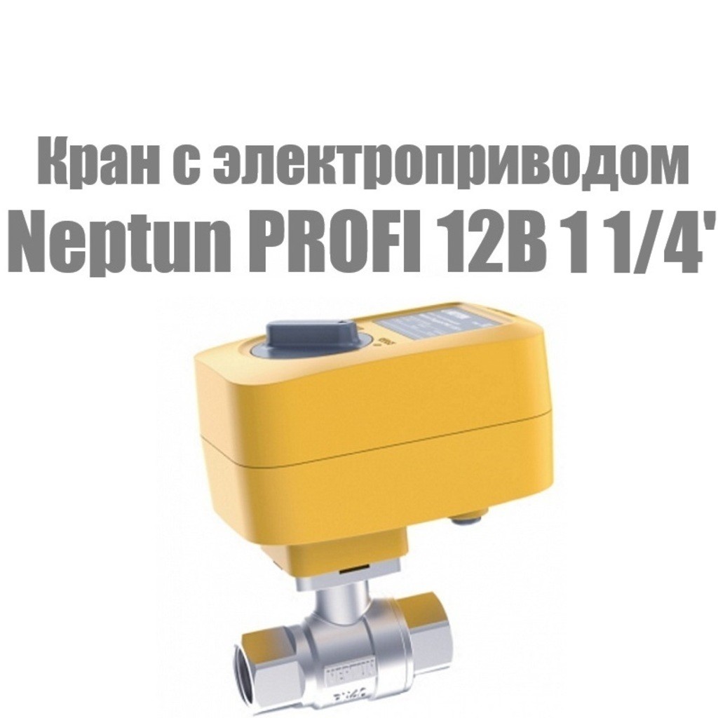 Кран с электроприводом Neptun PROFI 12В 1 1/4"