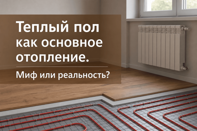 Теплый пол как основное отопление. Миф или реальность?